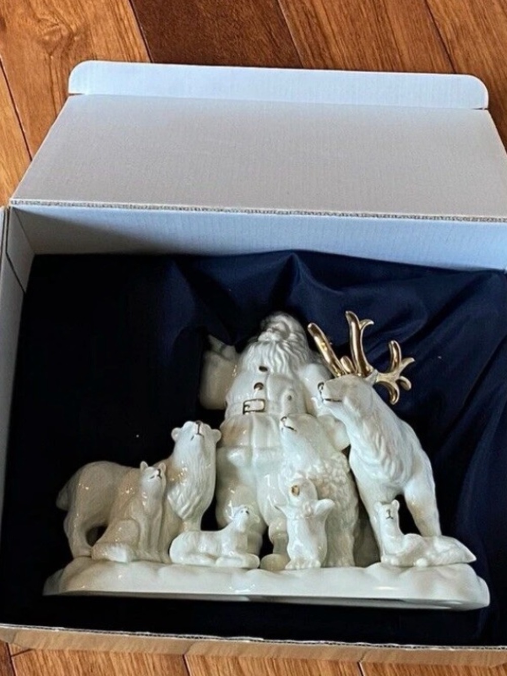 Mikasa White and Gold Holiday Figurine